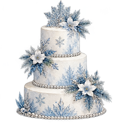 Winter wedding cake