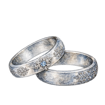 Two silver wedding rings